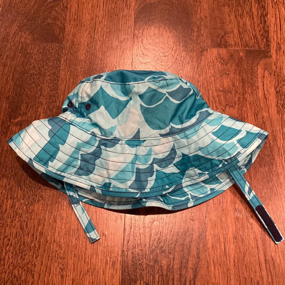Gymboree 2T 3T sun beach bucket hat velcro chin strap
